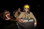 Engineer Jennifer Luce with her haul of rescues, two furry ones.