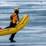 Hauling out the banana rafts