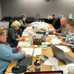 The Canvass Board reviewing absentee ballots on Friday, Oct. 5, 2018